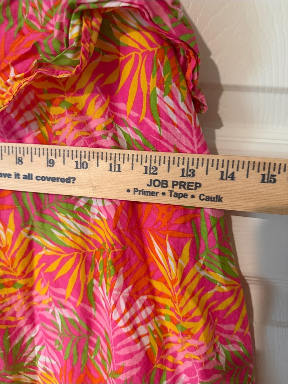 Tommy Bahama Girls Tropical Leaf Print Sundress in Pink, Green, Yellow - Picture 5 of 5